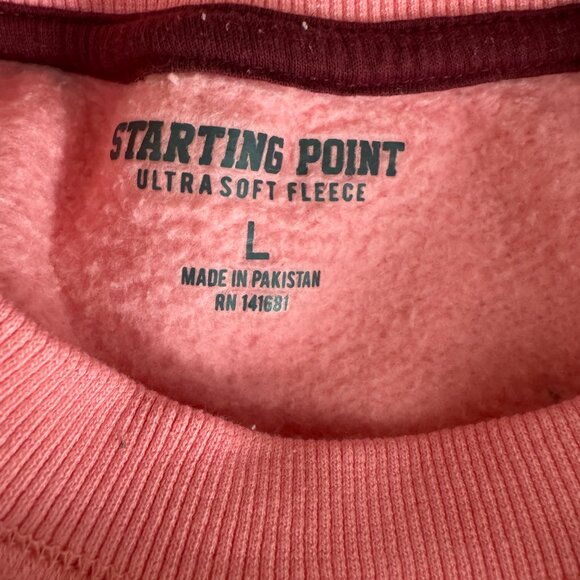 Starting Point Salmon Ultrasoft Fleece Crewneck Sweatshirt Large - Picture 11 of 11